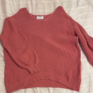 Old Navy Women's Pink Crew Neck Sweater